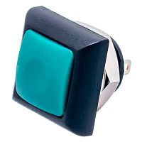 Кнопка влагозащищенная IP67 без фиксации, квадратная на блок, НР, зеленая PSW-8-E