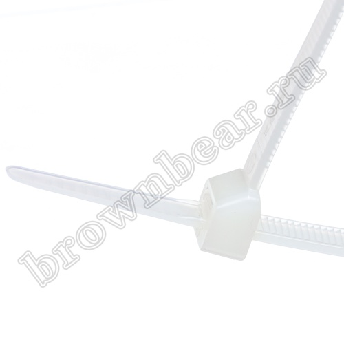 Стяжка (хомут) нейлоновая 550 х 8 мм, белая, упаковка 100 шт. CV-550 фото 3