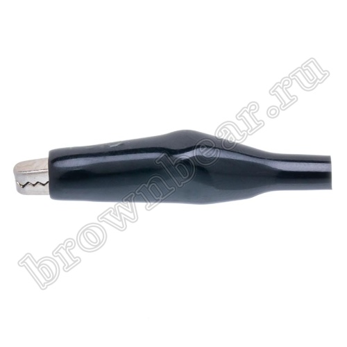 Зажим изолированный 43мм тип 'aligator', черный фото 7