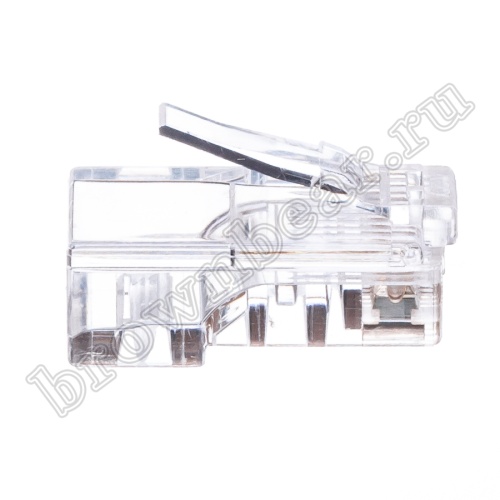 Разъём RJ-45 (8P8C), вилка под плоскую одножильную витую пару TP-8P8C-S2 фото 2