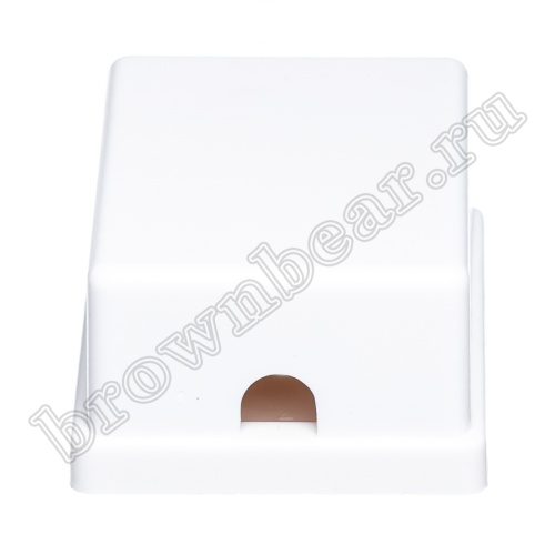 Розетка телефонная накладная двойная RJ-11, мини, белая  фото 2