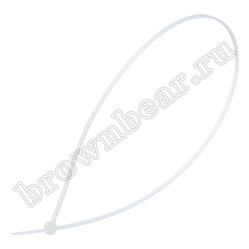 Стяжка (хомут) нейлоновая 400 х 2.5 мм, белая, упаковка 100 шт. CV-400S