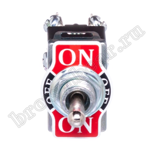 Тумблер двухполюсный, 6 контактов (on-off-on), на панель, с гайкой, DPDT  T023B фото 5