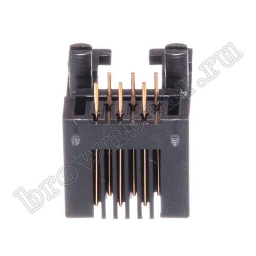 Разъём RJ-12 гнездо на плату, 6P6C, тип 4 TJ4-6P6C фото 5