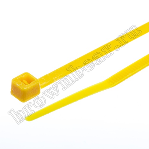 Стяжка (хомут) нейлоновая 100 x 2.5 мм, желтая, упаковка 100 шт. CV-100-Y фото 3