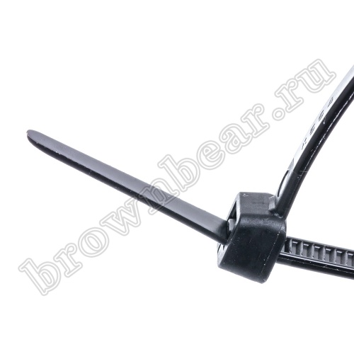 Стяжка (хомут) нейлоновая 250 x 4.8 мм, черная, упаковка 100 шт. CV-250-B фото 3