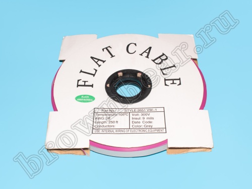 Кабель плоский, шлейф 14 проводников, шаг 1.27 мм фото 3