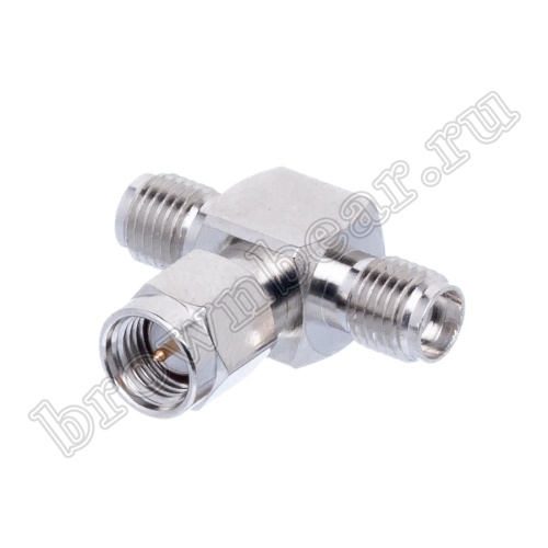 Переходник-тройник SMA, гнездо-вилка-гнездо SMA-T