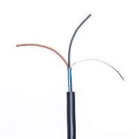 Кабель 2 провода черный экранированный сигнальный