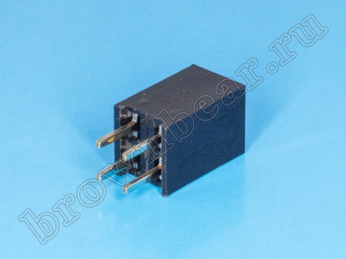 Разъем 2х2 гнездо на плату, шаг 2.54 мм фото 3