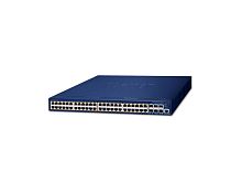 SGS-6310-48P6XR Управляемый L3 стекируемый коммутатор Planet, 48 портов 10/100/1000Мбит/с 802.3at PoE, 6 портов SFP+ 10Гбит/с, питание AC 220V / DC 55V
