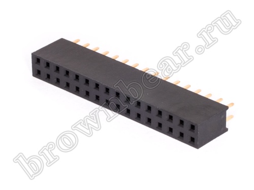 Разъем 2х16 гнездо на плату, шаг 2.54мм