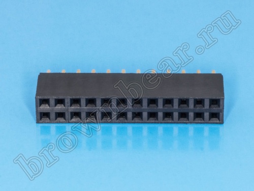 Разъем 2х12 гнездо на плату, шаг 2.54мм фото 4