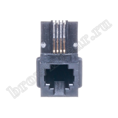 Разъём RJ-10 гнездо на плату, 4P4C, тип 2 TJ2-4P4C фото 2