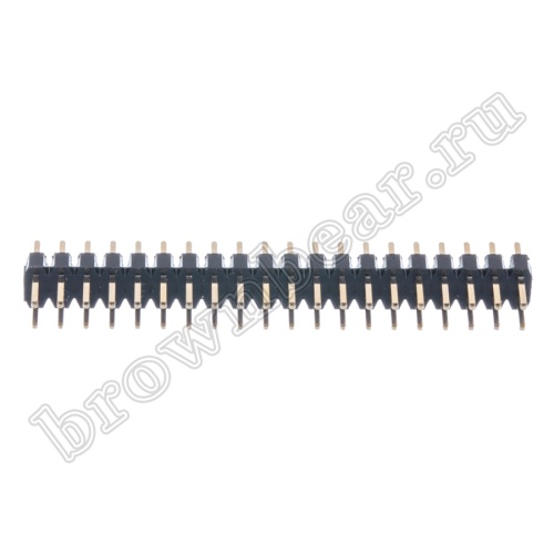 Разъем штыревой двухрядный на плату, 2х20, шаг 2.00мм фото 2