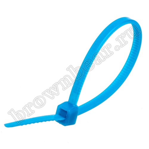 Стяжка (хомут) нейлоновая 100 x 2.5 мм, синяя, упаковка 100 шт. CV-100-L