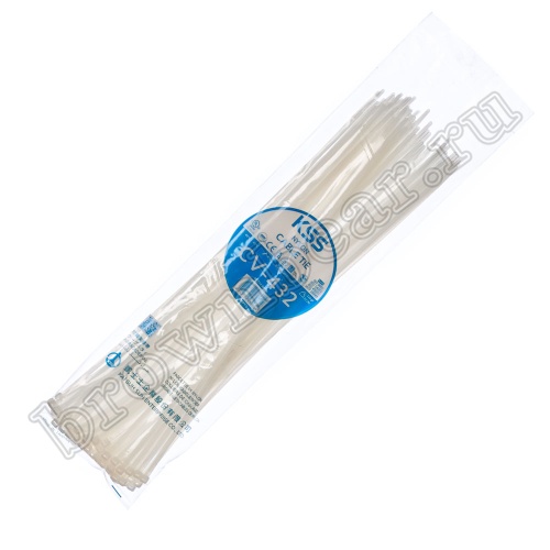 Стяжка (хомут) нейлоновая 432 х 4.8 мм, белая, упаковка 100 шт. CV-432 фото 5