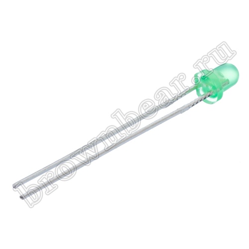 Светодиод индикаторный слаботочный d=3мм, зеленый, 2.2mcd фото 5