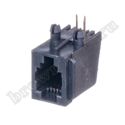 Разъём RJ-10 гнездо на плату, 4P4C, тип 2 TJ2-4P4C