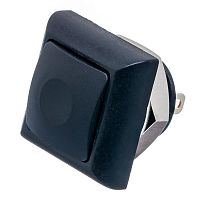Кнопка влагозащищенная IP67 без фиксации, квадратная на блок, НР, черная PSW-8-B
