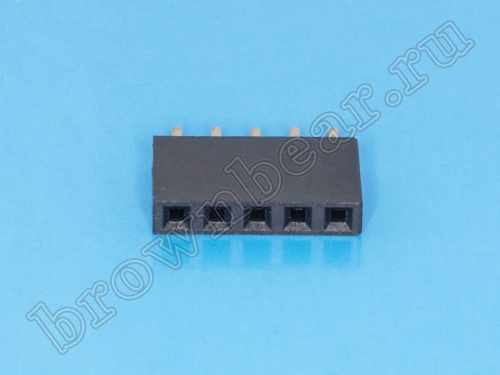 Разъем 1х5 гнездо на плату, шаг 2.54 мм фото 4