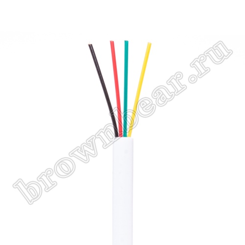 Кабель телефонный 4 жилы, бухта 100м, белый PCnet