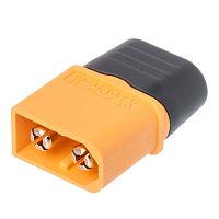 Разъем питания XT60 для АКБ, 2 контакта, штекер на кабель с кожухом XT60H-M.G.Y