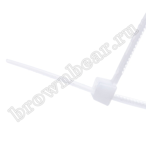 Стяжка (хомут) нейлоновая 200 x 2.5 мм, белая, упаковка 100 шт. ET-3x200 фото 3