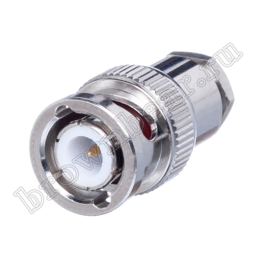Разъем BNC штекер на кабель RG-59, пайка BNC-S59P