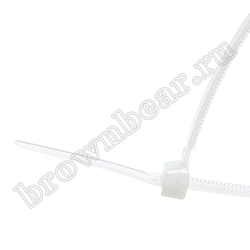 Стяжка (хомут) нейлоновая 250 x 3.6 мм, белая, упаковка 100 шт. CV-250M фото 3