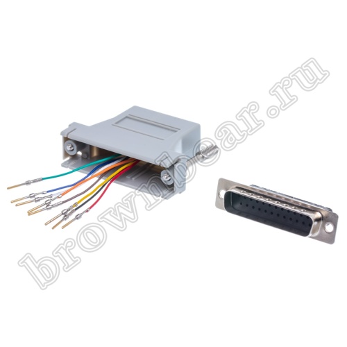 Переходник D-SUB 25 вилка - RJ45 гнездо GC-25MT8 фото 2