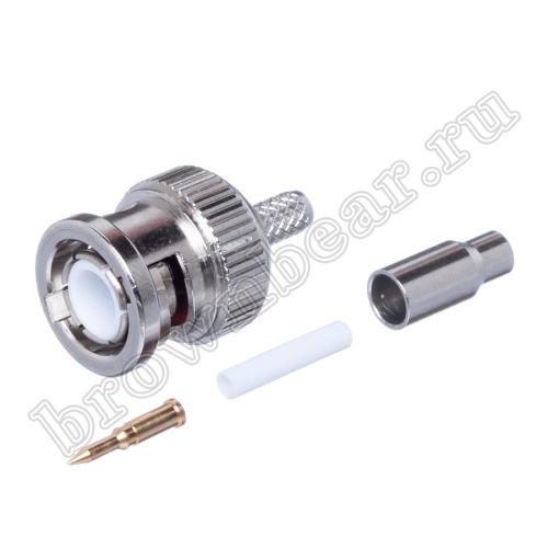 Разъем BNC штекер на кабель RG-174U, обжимной BNC-C174P фото 7