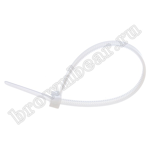 Стяжка (хомут) нейлоновая 160 x 4.8 мм, белая, упаковка 100 шт. CV-160L фото 2