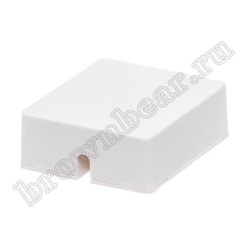 Розетка телефонная накладная одинарная RJ-12, серая  фото 3