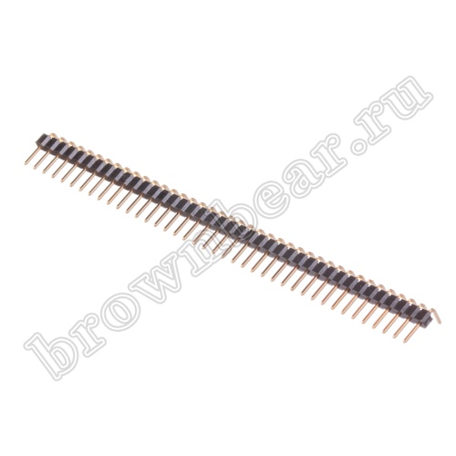 Разъем штыревой однорядный на плату, 1х40, шаг 2.00мм, угловой фото 7