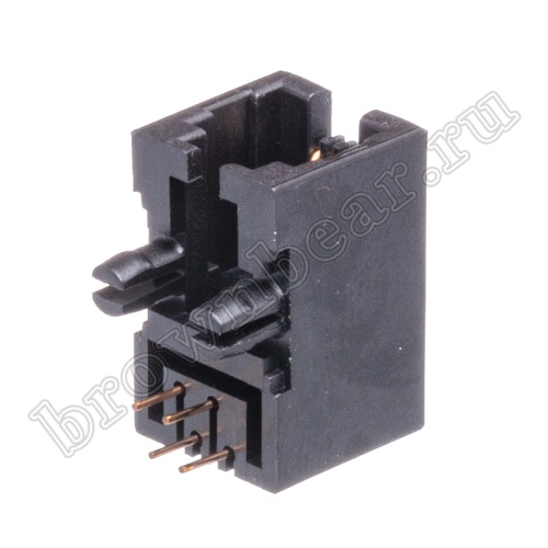 Разъём RJ-10 гнездо на плату, 4P4C, тип 4 TJ4-4P4C фото 7