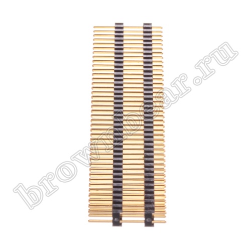 Разъем штыревой двухрядный на плату, 2х40, шаг 2.54мм, межплатный фото 5