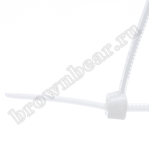 Стяжка (хомут) нейлоновая 292 х 3.6 мм, белая, упаковка 100 шт. CV-292 фото 3