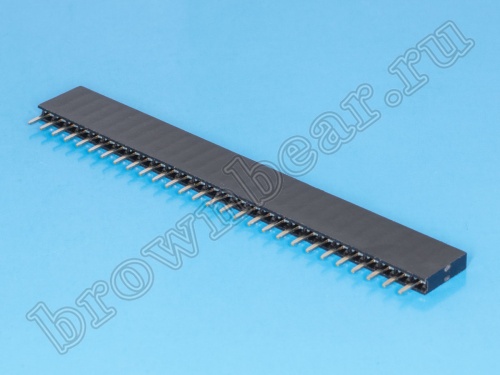 Разъем 1х28 гнездо на плату, шаг 2.54мм фото 4