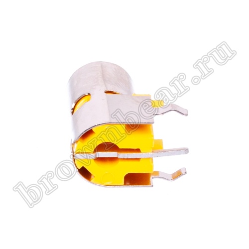 Разъем RCA-тюльпан, гнездо на плату, желтый RP-8-Y фото 4