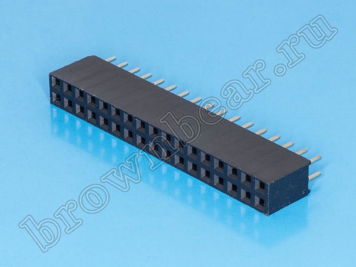 Разъем 2х17 гнездо на плату, шаг 2.54мм фото 2