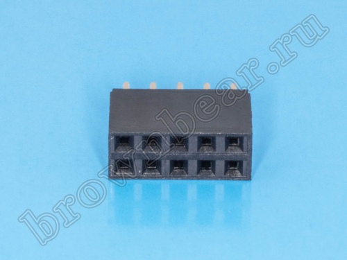Разъем 2х5 гнездо на плату, шаг 2.54 мм фото 4