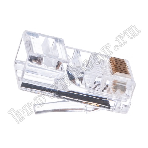 Разъём RJ-45 (8P8C), вилка под одножильную витую пару TPR-8P8C-S2 фото 3