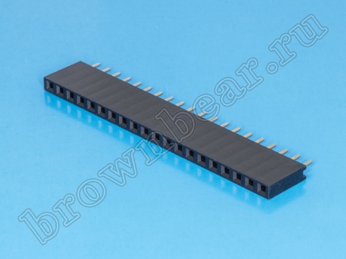 Разъем 1х20 гнездо на плату, шаг 2.54мм