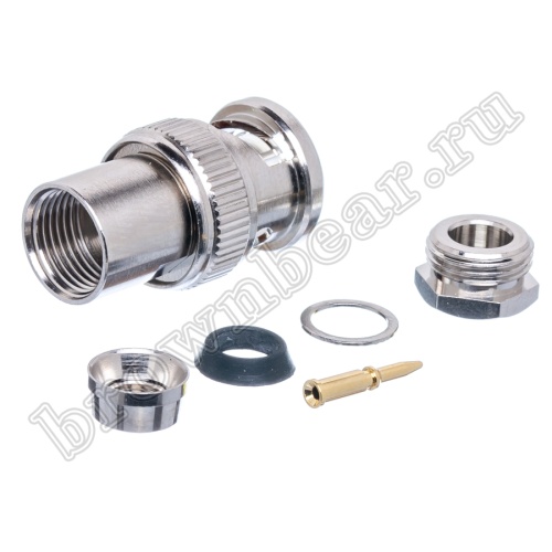 Разъем BNC штекер на кабель RG-58,  пайка BNC-S58P фото 4