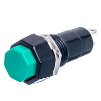 Кнопка без фиксации, восьмиугольная на блок, НР, 220В, зеленая PSW-6A-G