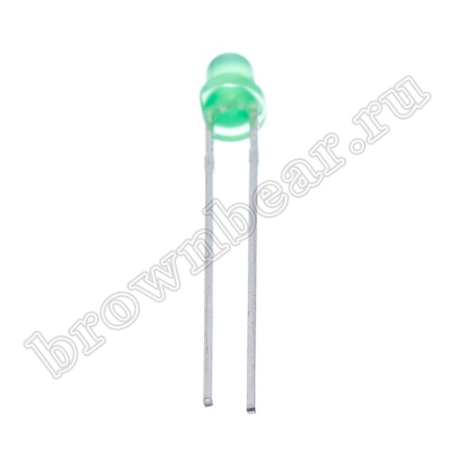 Светодиод индикаторный слаботочный d=3мм, зеленый, 2.2mcd фото 4