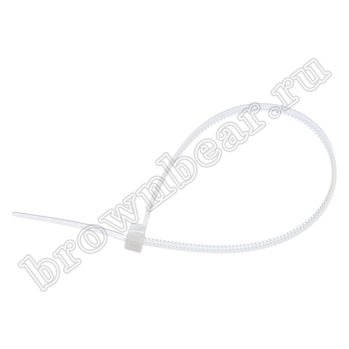 Стяжка (хомут) нейлоновая 140 x 2.5 мм, белая, упаковка 100 шт. CV-140S фото 2