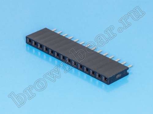 Разъем 1х14 гнездо на плату, шаг 2.54мм фото 2