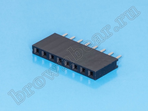Разъем 1х8 гнездо на плату, шаг 2.54 мм фото 2